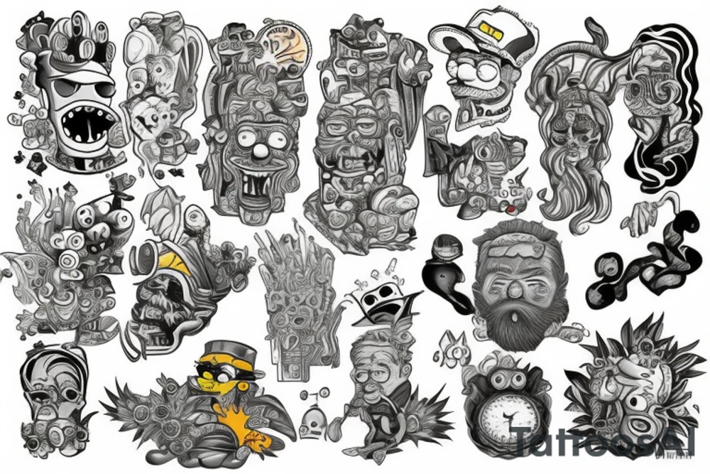 Trippy Simpson tattoo idea