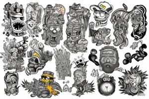 Trippy Simpson tattoo idea
