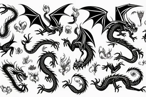 Dragon with fairy tattoo idea