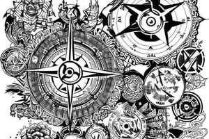 must include samsara, ohm and a broken compass tattoo idea