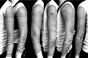 Sleeve tattoo with filipino design tattoo idea