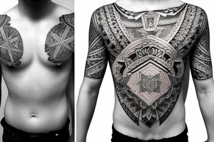 Sleeve tattoo with filipino design tattoo idea