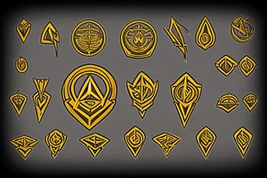 Golden Order symbol, morrowind logo, ocarina of time logo, witcher logo tattoo idea