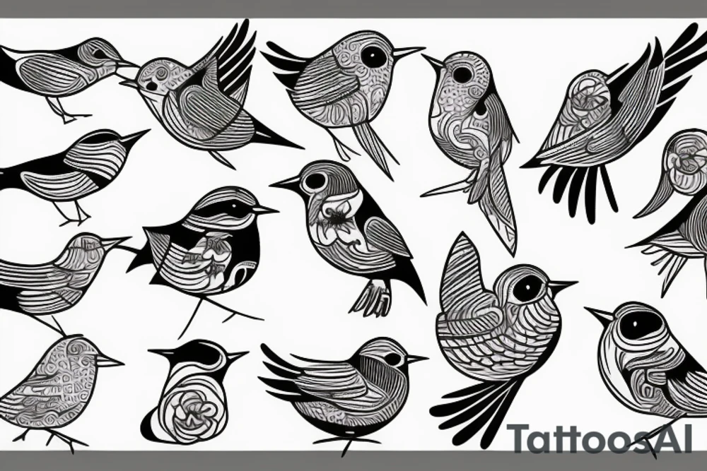 3 little birds tattoo idea