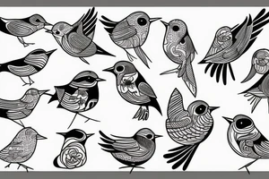 3 little birds tattoo idea