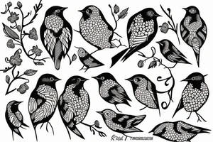 3 little birds tattoo idea