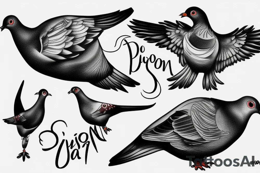 Pigeon tattoo idea