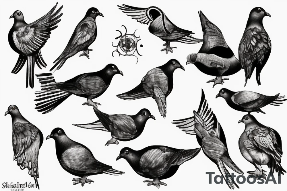 Pigeon tattoo idea