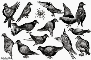 Pigeon tattoo idea