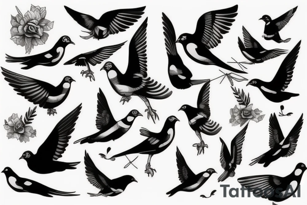 Pigeon old school tattoo idea
