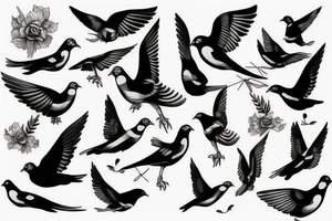 Pigeon old school tattoo idea