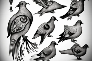 Pigeon old school tattoo idea
