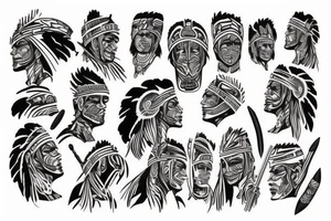 Aboriginal  warrior tattoo idea