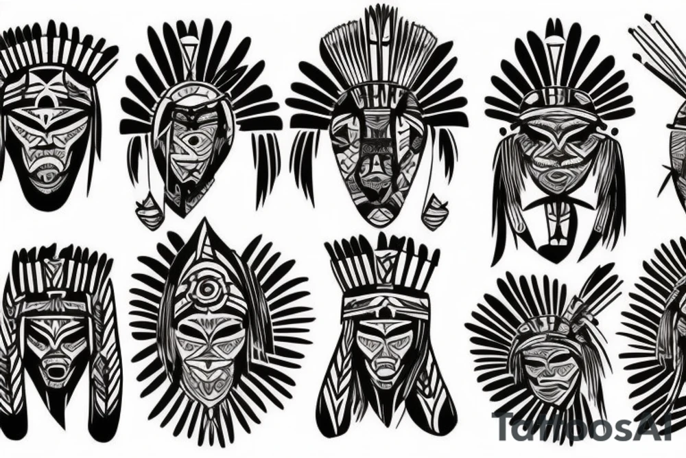 Aboriginal  warrior tattoo idea