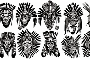 Aboriginal  warrior tattoo idea