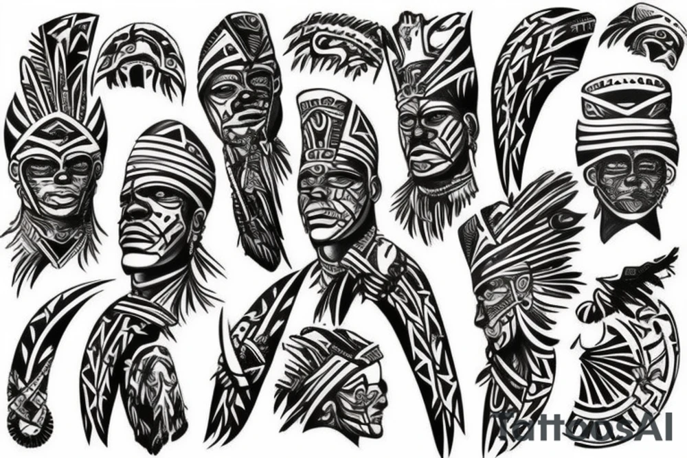 Australian Aboriginal  warrior tattoo idea