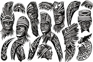 Australian Aboriginal  warrior tattoo idea
