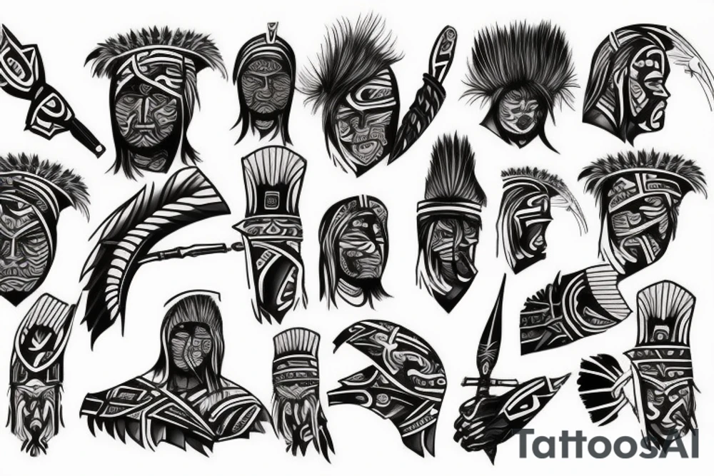Australian Aboriginal  warrior tattoo idea