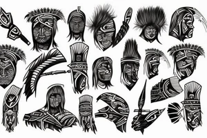 Australian Aboriginal  warrior tattoo idea