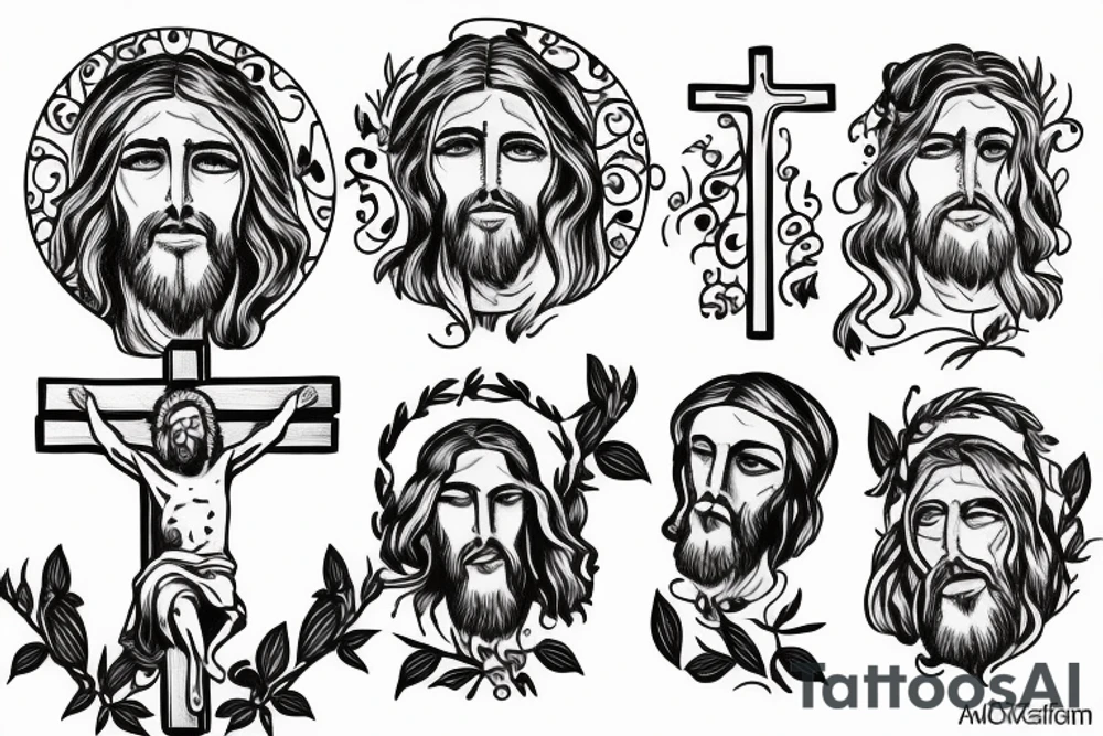 Jesus on a cross tattoo idea