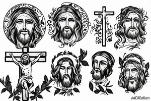 Jesus on a cross tattoo idea