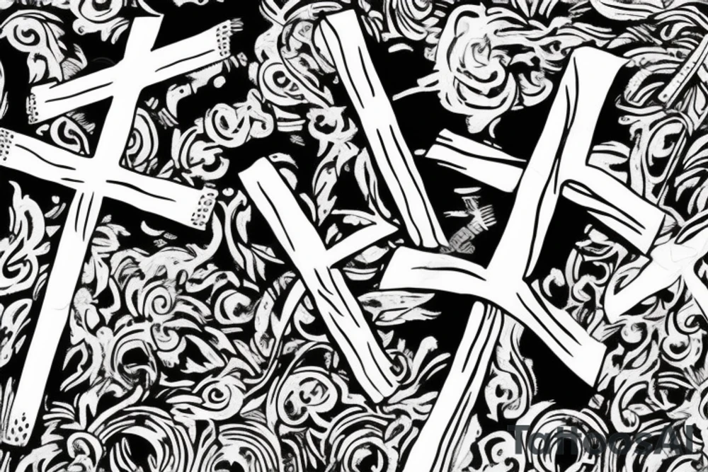 Jesus on a cross tattoo idea