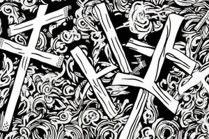 Jesus on a cross tattoo idea