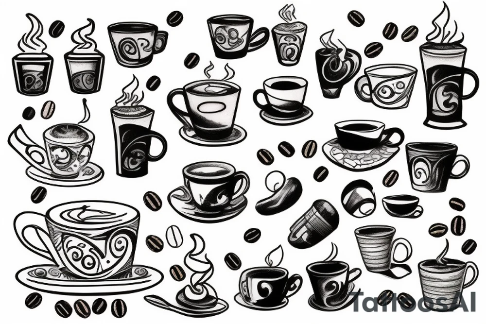 coffee tattoo idea