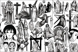 the crucifixion of Jesus tattoo idea