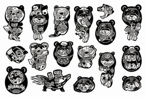 mighty bear tattoo idea