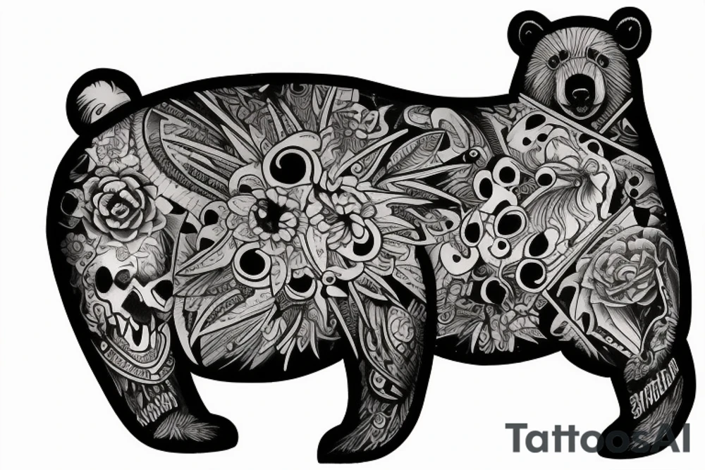 mighty bear tattoo idea