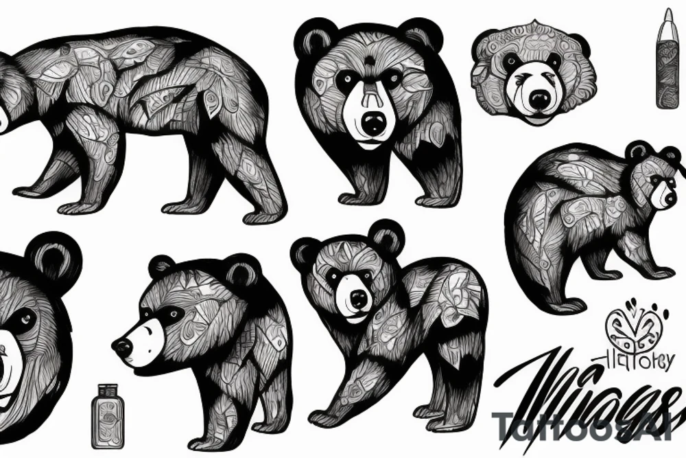 mighty bear tattoo idea
