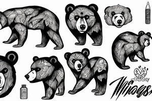 mighty bear tattoo idea