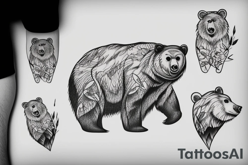 bear tattoo idea