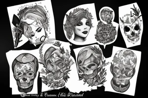 Dear head with rosemary holding a gun to his head tattoo idea