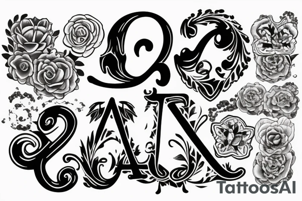 Letter A tattoo idea