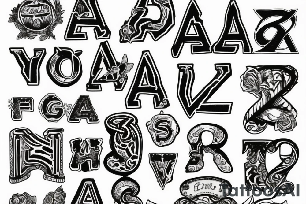 Letter A tattoo idea