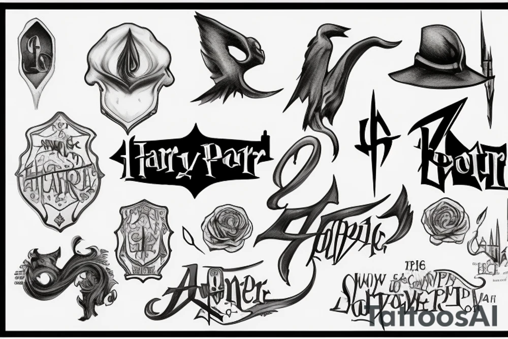 name omar with anything related to harry potter tattoo idea