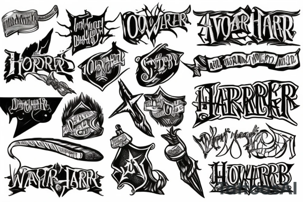 the name Omar harry potter wand tattoo idea
