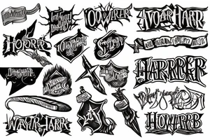 the name Omar harry potter wand tattoo idea