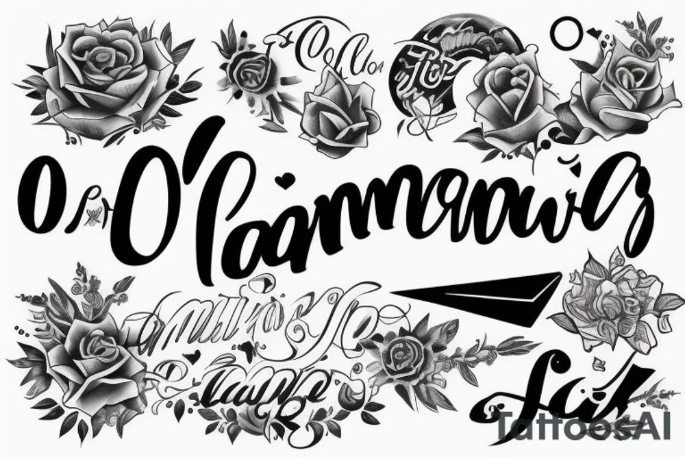 omar name with unique font tattoo idea