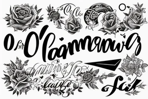 omar name with unique font tattoo idea