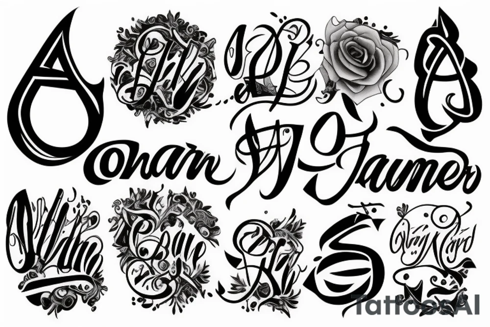 omar name with unique font tattoo idea
