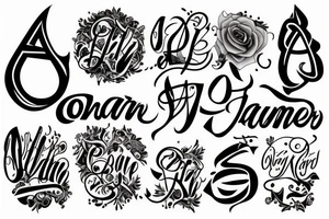 omar name with unique font tattoo idea