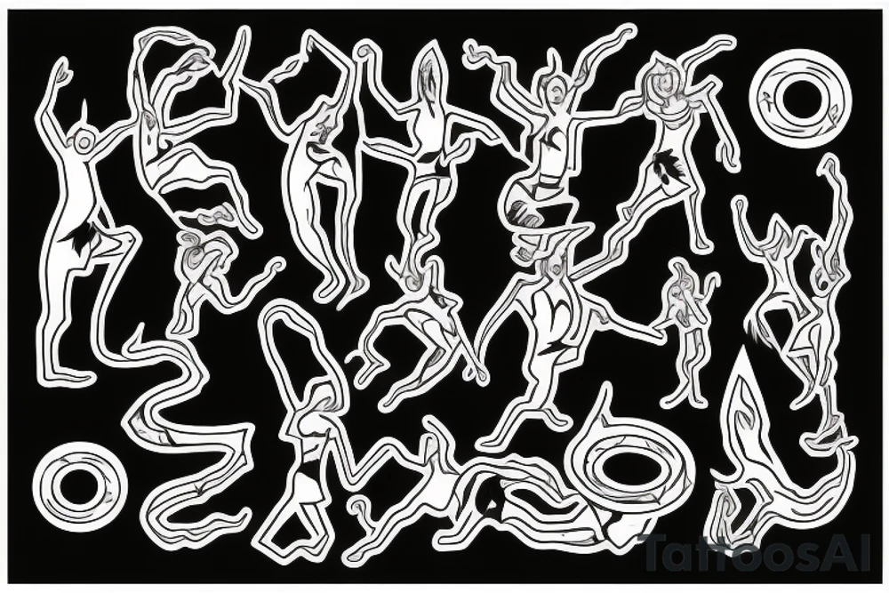 Someone dancing on a rave party tattoo idea