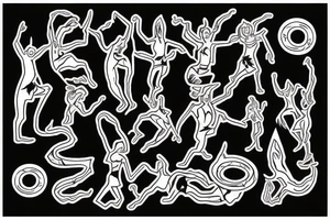 Someone dancing on a rave party tattoo idea