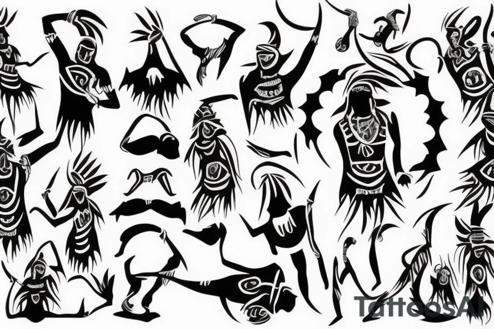 Someone dancing on a party tattoo idea