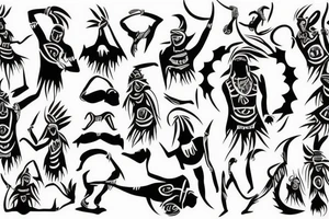Someone dancing on a party tattoo idea