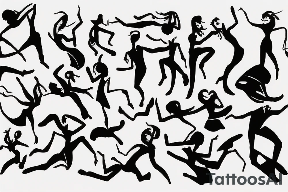 Someone dancing on a party tattoo idea