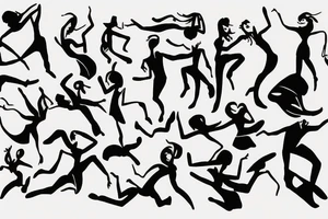 Someone dancing on a party tattoo idea
